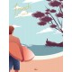 Affiche "surfeur sur la French coast"