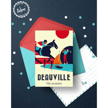 Carte postale "Deauville ville de plaisirs"