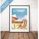 Affiche "Détente au Touquet"