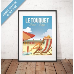 Affiche "Détente au Touquet"