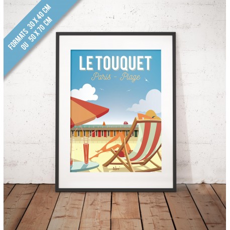 Affiche "Détente au Touquet"