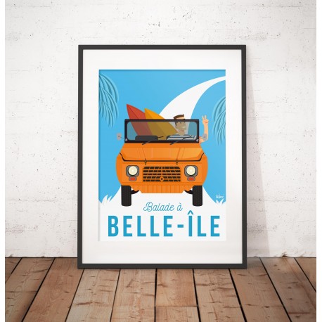Affiche "Balade à Belle-Ile"