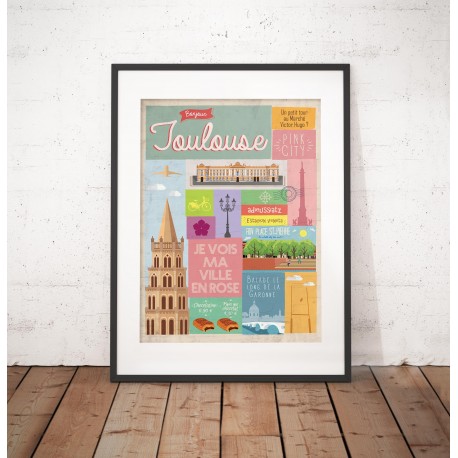 Affiche "Bonjour Toulouse"