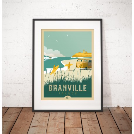Affiche "Granville plage"