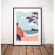 Affiche "surfeur sur la French coast"