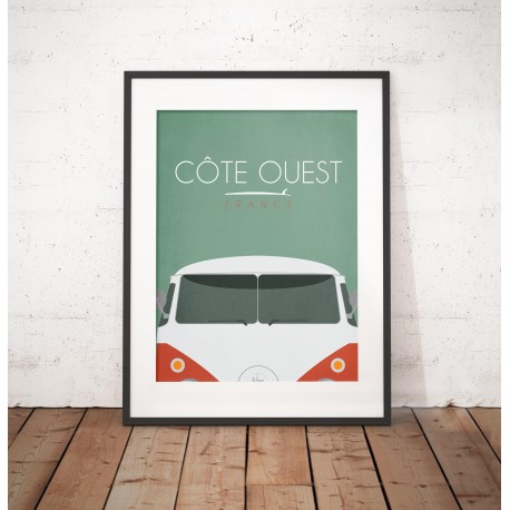 Affiche "Van sur la Côte Ouest"