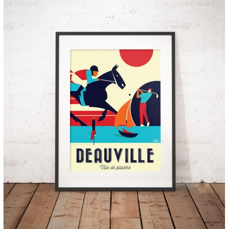 Affiche "Deauville, ville de plaisirs"