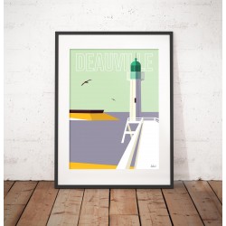 Affiche "Le phare de Deauville"