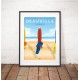 Affiche "Les parasols de Deauville"