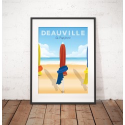 Affiche "Les parasols de Deauville"