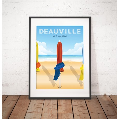 Affiche "Les parasols de Deauville"